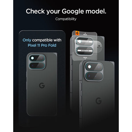 Spigen Google Pixel 11 Pro Fold Kameraskydd GLAS.tR EZ Fit Optik Pro 2-pack