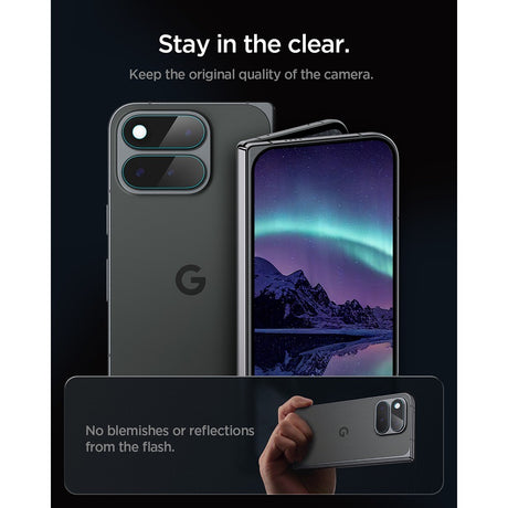 Spigen Google Pixel 11 Pro Fold Kameraskydd GLAS.tR EZ Fit Optik Pro 2-pack