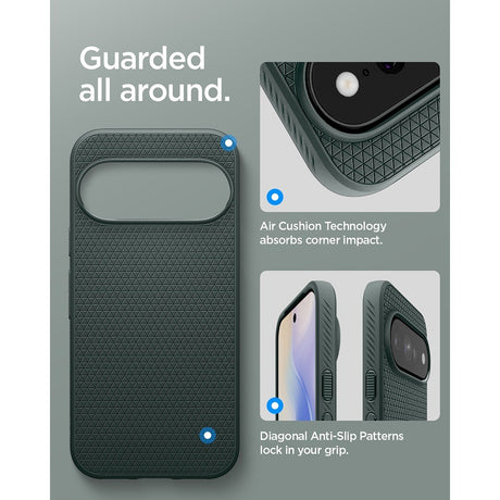 Spigen Google Pixel 11 Pro Skal Liquid Air MagFit Abyss Green