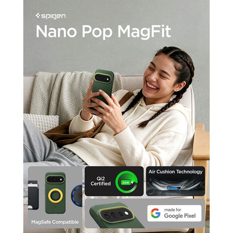 Spigen Google Pixel 11 Pro Skal Nano Pop MagFit Avo Green