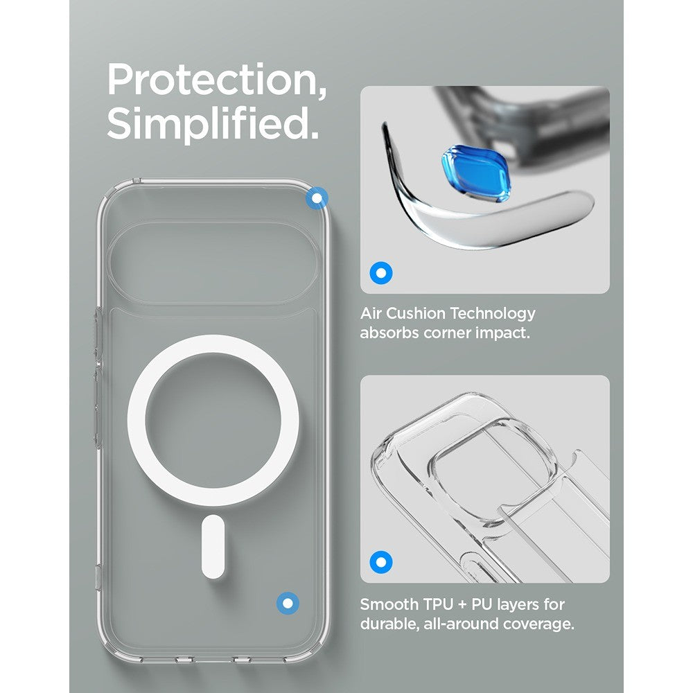 Spigen Google Pixel 11 Pro XL Skal Ultra Hybrid MagFit Clear White