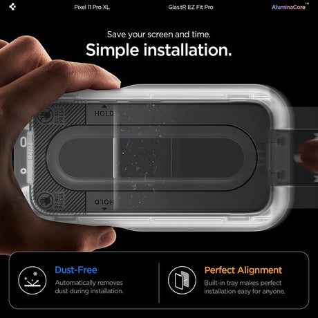 Spigen Google Pixel 11 Pro XL Skärmskydd GLAS.tR EZ Fit Pro 2-pack