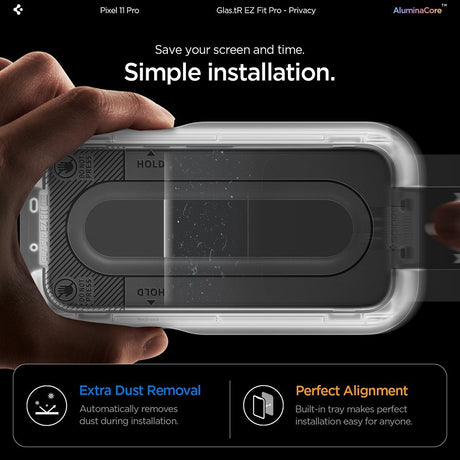 Spigen Google Pixel 9 Pro/10 Pro/11 Pro Skärmskydd GLAS.tR EZ Fit Pro Privacy 2-pack