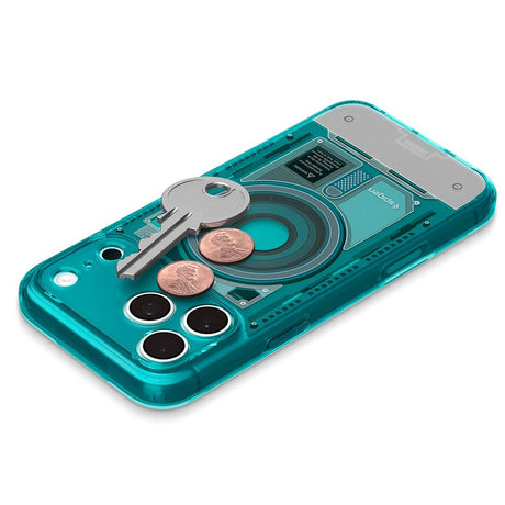 Spigen iPhone 17 Pro/iPhone 18 Pro Skal Classic C1 MagFit Bondi Blue