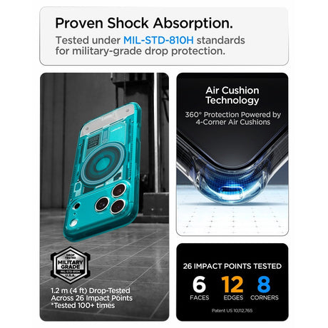 Spigen iPhone 17 Pro/iPhone 18 Pro Skal Classic C1 MagFit Bondi Blue