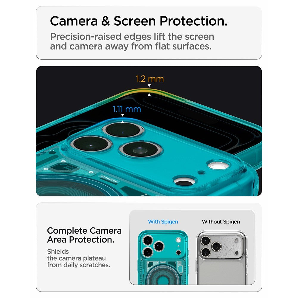 Spigen iPhone 17 Pro/iPhone 18 Pro Skal Classic C1 MagFit Bondi Blue