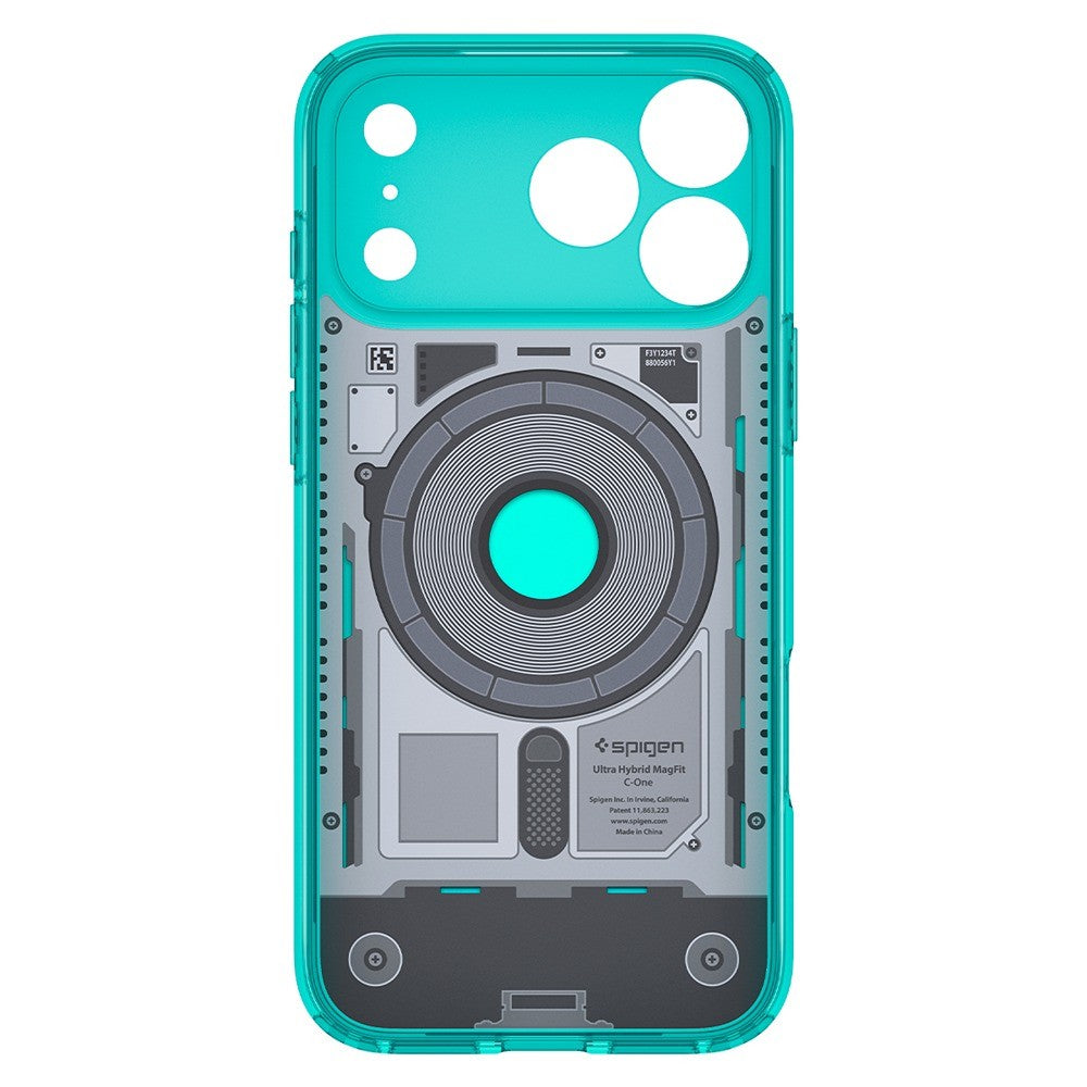 Spigen iPhone 17 Pro/iPhone 18 Pro Skal Classic C1 MagFit Bondi Blue