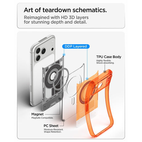 Spigen iPhone 17 Pro/iPhone 18 Pro Skal Classic C1 MagFit Tangerine