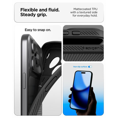Spigen iPhone 17 Pro/iPhone 18 Pro Skal Liquid Air Matte Black