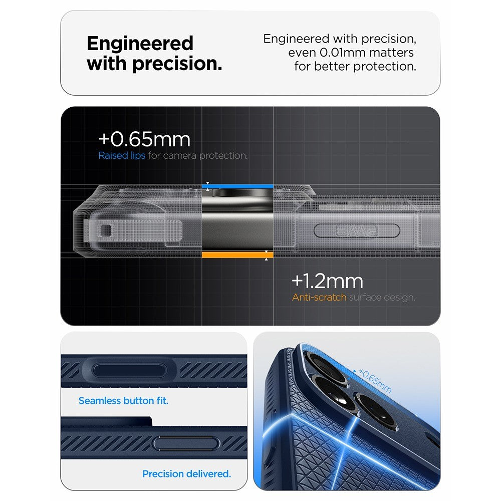 Spigen iPhone 17 Pro/iPhone 18 Pro Skal Liquid Air Navy Blue
