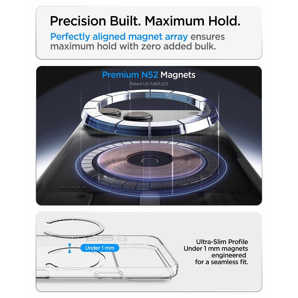 Spigen iPhone 17 Pro/iPhone 18 Pro Skal Liquid Crystal MagFit Clear White