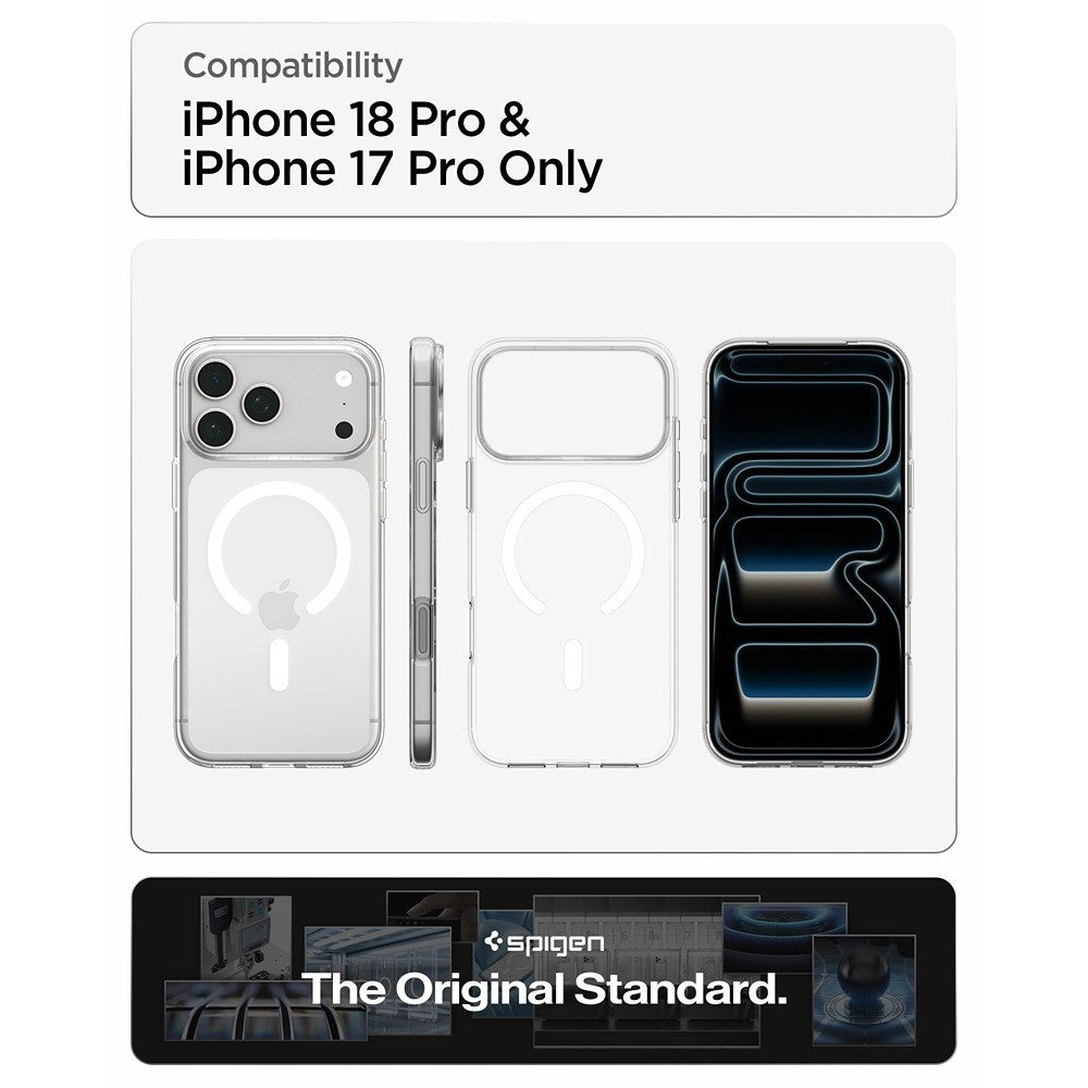 Spigen iPhone 17 Pro/iPhone 18 Pro Skal Liquid Crystal MagFit Clear White