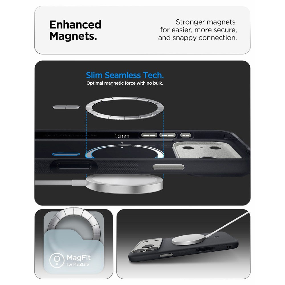 Spigen iPhone 17 Pro/iPhone 18 Pro Skal Nano Pop MagFit Black Sesame