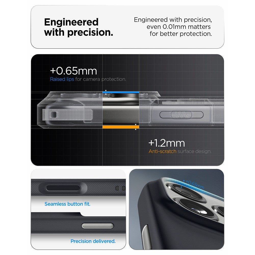 Spigen iPhone 17 Pro/iPhone 18 Pro Skal Nano Pop MagFit Black Sesame