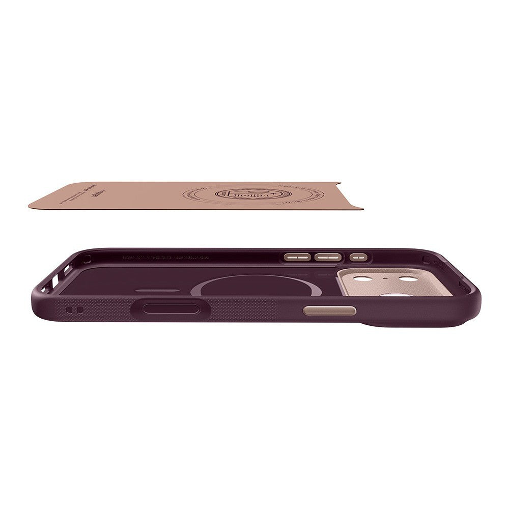 Spigen iPhone 17 Pro/iPhone 18 Pro Skal Nano Pop MagFit Burgundy Bean