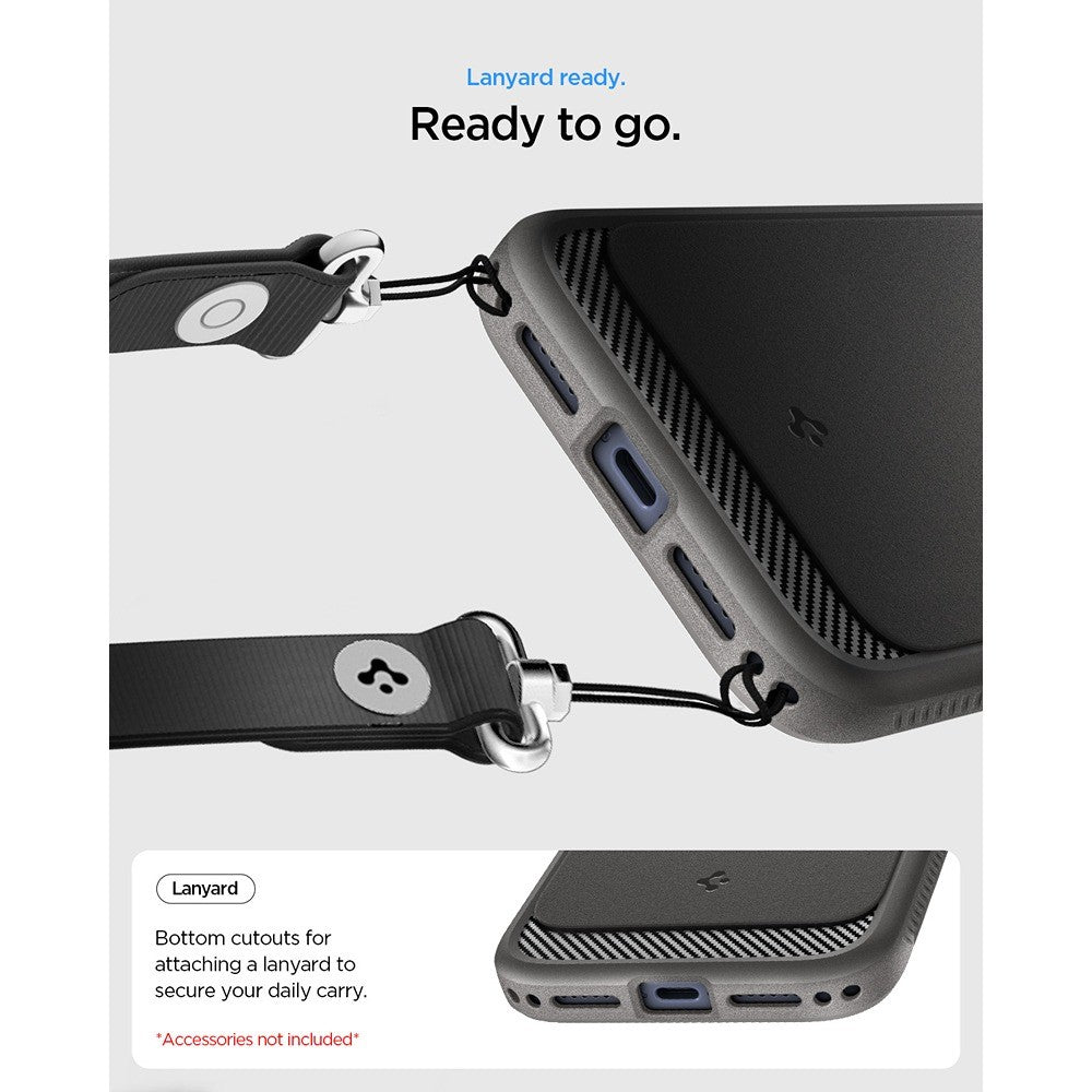 Spigen iPhone 17 Pro/iPhone 18 Pro Skal Rugged Armor MagFit Grå