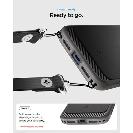 Spigen iPhone 17 Pro/iPhone 18 Pro Skal Rugged Armor MagFit Grå