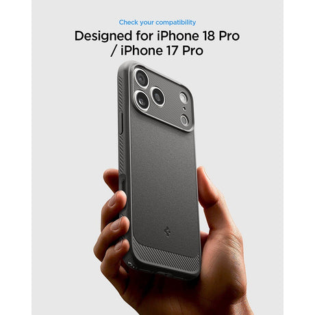 Spigen iPhone 17 Pro/iPhone 18 Pro Skal Rugged Armor MagFit Grå