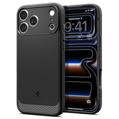 Spigen iPhone 17 Pro/iPhone 18 Pro Skal Rugged Armor MagFit Matte Black