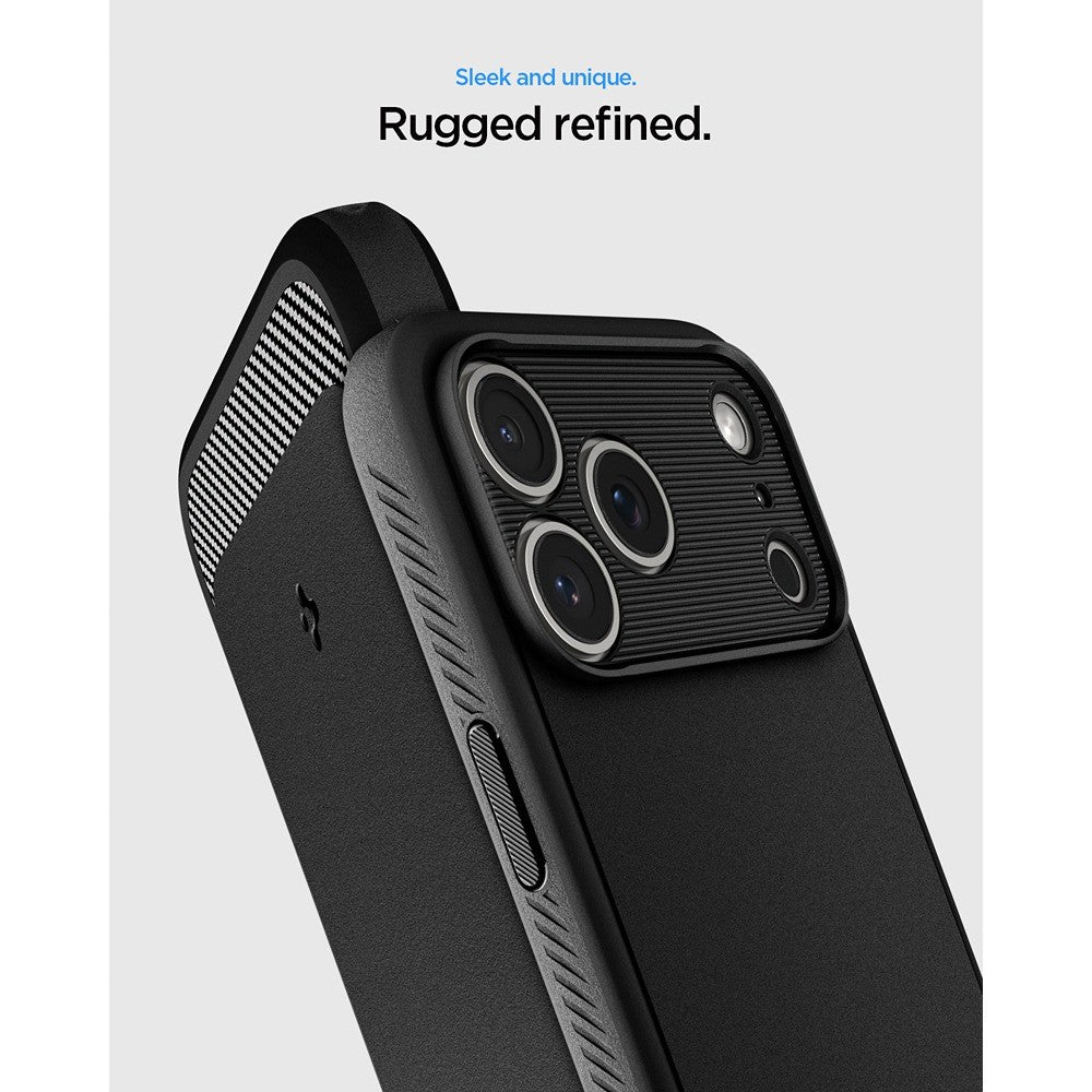 Spigen iPhone 17 Pro/iPhone 18 Pro Skal Rugged Armor MagFit Matte Black