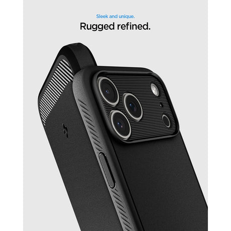 Spigen iPhone 17 Pro/iPhone 18 Pro Skal Rugged Armor MagFit Matte Black
