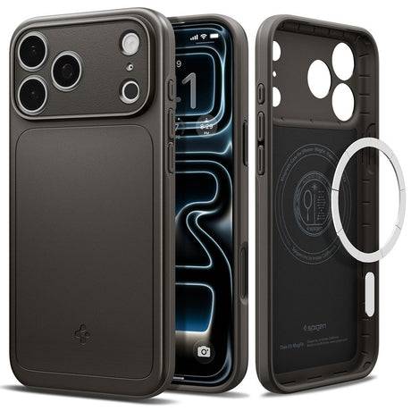 Spigen iPhone 17 Pro/iPhone 18 Pro Skal Thin Fit MagFit Gunmetal