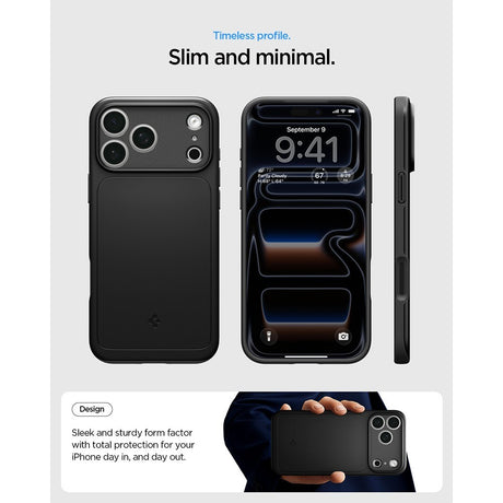 Spigen iPhone 17 Pro/iPhone 18 Pro Skal Thin Fit MagFit Svart