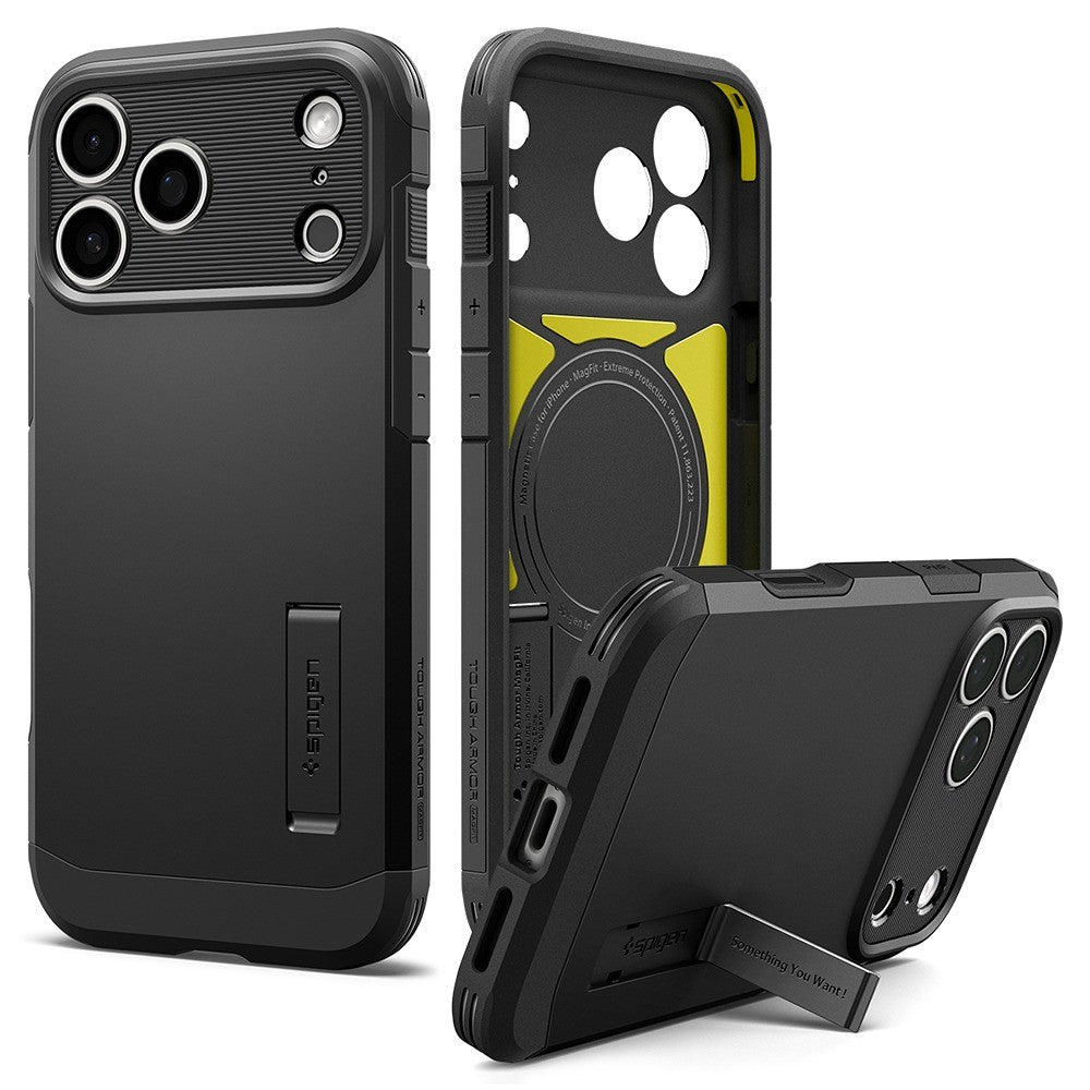 Spigen iPhone 17 Pro/iPhone 18 Pro Skal Tough Armor T MagFit Svart