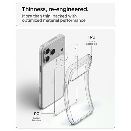 Spigen iPhone 17 Pro/iPhone 18 Pro Skal Ultra Hybrid Crystal Clear