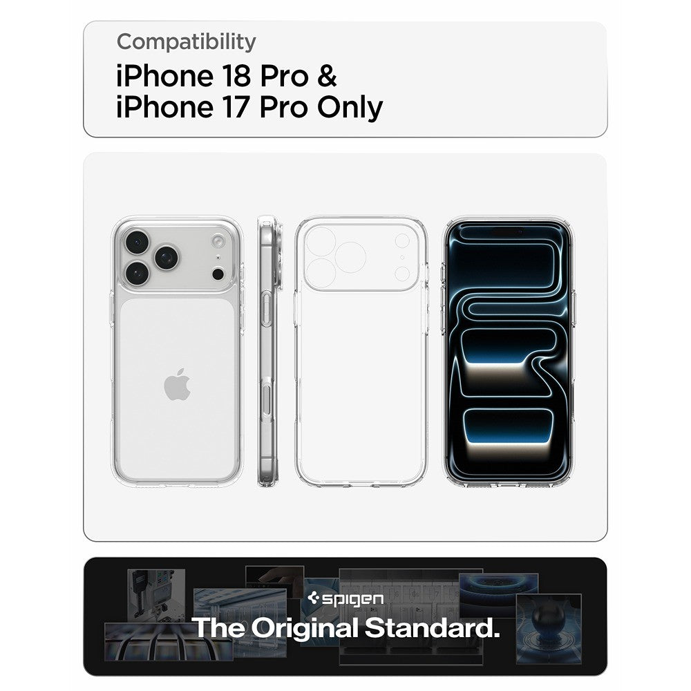 Spigen iPhone 17 Pro/iPhone 18 Pro Skal Ultra Hybrid Crystal Clear