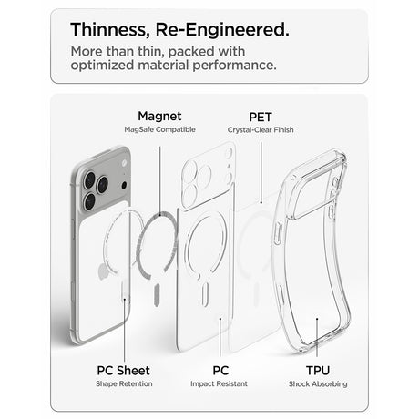 Spigen iPhone 17 Pro/iPhone 18 Pro Skal Ultra Hybrid MagFit Clear White