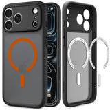 Spigen iPhone 17 Pro/iPhone 18 Pro Skal Ultra Hybrid MagFit Frost Black Orange