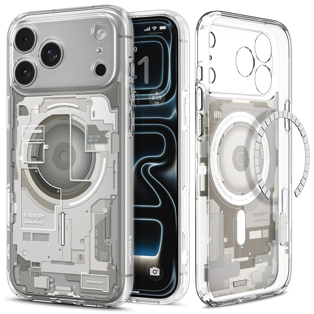 Spigen iPhone 17 Pro/iPhone 18 Pro Skal Ultra Hybrid Zero One MagFit Natural Titanium