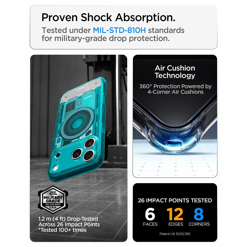 Spigen iPhone 17 Pro Max/iPhone 18 Pro Max Skal Classic C1 MagFit Bondi Blue