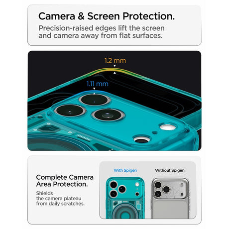 Spigen iPhone 17 Pro Max/iPhone 18 Pro Max Skal Classic C1 MagFit Bondi Blue