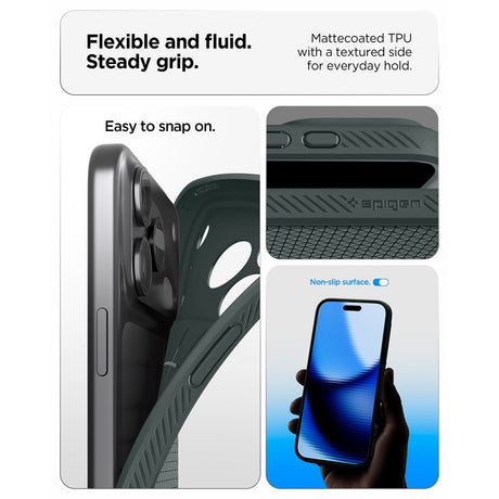 Spigen iPhone 17 Pro Max/iPhone 18 Pro Max Skal Liquid Air Abyss Green