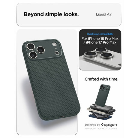 Spigen iPhone 17 Pro Max/iPhone 18 Pro Max Skal Liquid Air Abyss Green