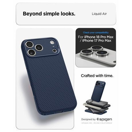 Spigen iPhone 17 Pro Max/iPhone 18 Pro Max Skal Liquid Air Navy Blue