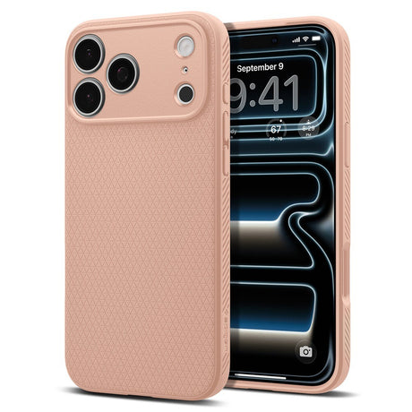 Spigen iPhone 17 Pro Max/iPhone 18 Pro Max Skal Liquid Air Rose Titanium