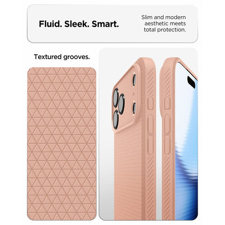Spigen iPhone 17 Pro Max/iPhone 18 Pro Max Skal Liquid Air Rose Titanium