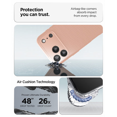 Spigen iPhone 17 Pro Max/iPhone 18 Pro Max Skal Liquid Air Rose Titanium