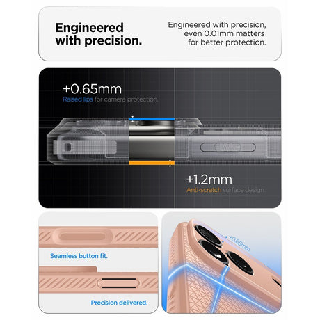 Spigen iPhone 17 Pro Max/iPhone 18 Pro Max Skal Liquid Air Rose Titanium