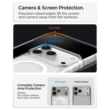 Spigen iPhone 17 Pro Max/iPhone 18 Pro Max Skal Liquid Crystal MagFit Clear White