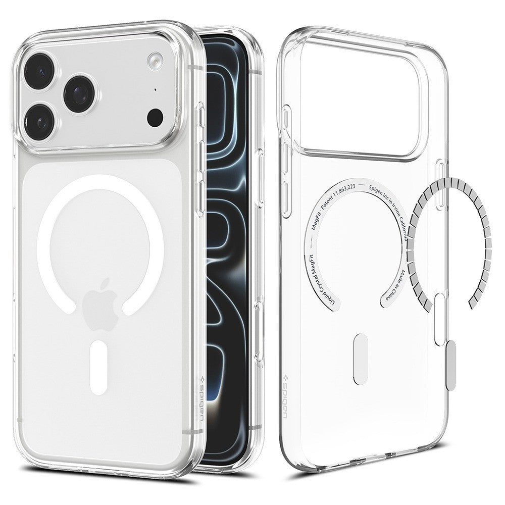 Spigen iPhone 17 Pro Max/iPhone 18 Pro Max Skal Liquid Crystal MagFit Clear White
