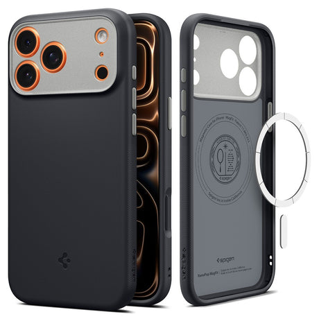 Spigen iPhone 17 Pro Max/iPhone 18 Pro Max Skal Nano Pop MagFit Black Sesame