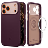 Spigen iPhone 17 Pro Max/iPhone 18 Pro Max Skal Nano Pop MagFit Burgundy Bean