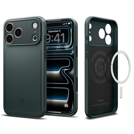 Spigen iPhone 17 Pro Max/iPhone 18 Pro Max Skal Thin Fit MagFit Abyss Green