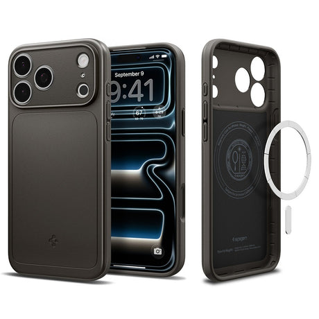 Spigen iPhone 17 Pro Max/iPhone 18 Pro Max Skal Thin Fit MagFit Gunmetal