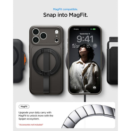 Spigen iPhone 17 Pro Max/iPhone 18 Pro Max Skal Thin Fit MagFit Gunmetal