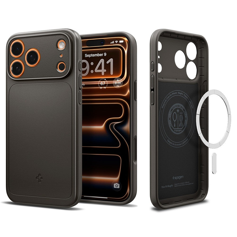 Spigen iPhone 17 Pro Max/iPhone 18 Pro Max Skal Thin Fit MagFit Gunmetal